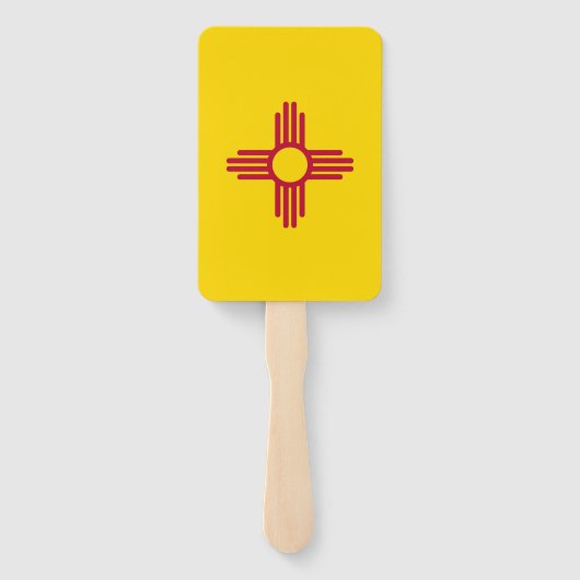 Reeks handventilator met vlag van New Mexico, Vere Handwaaier (Achterkant)