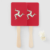Reeks handventilatoren met Isle of Man flag, VK Handwaaier (Voorkant en achterkant)