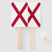 Reeks handventilatoren met vlag van Alabama, Veren Handwaaier (Voorkant en achterkant)