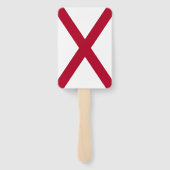 Reeks handventilatoren met vlag van Alabama, Veren Handwaaier (Achterkant)