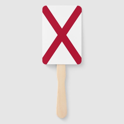 Reeks handventilatoren met vlag van Alabama, Veren Handwaaier (Achterkant)