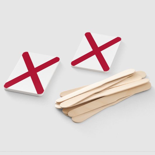 Reeks handventilatoren met vlag van Alabama, Veren Handwaaier (Niet-gemonteerd)