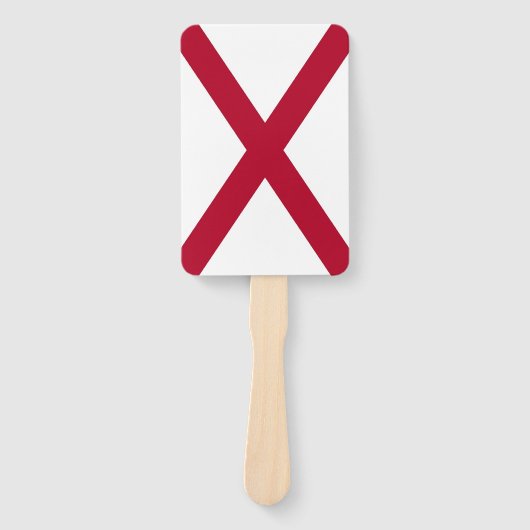 Reeks handventilatoren met vlag van Alabama, Veren Handwaaier (Voorkant)