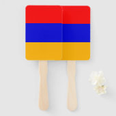 Reeks handventilatoren met vlag van Armenië Handwaaier (Voorkant en achterkant)