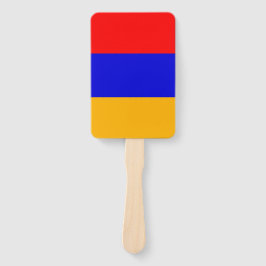 Reeks handventilatoren met vlag van Armenië Handwaaier