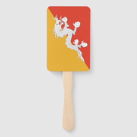 Reeks handventilatoren met vlag van Bhutan Handwaaier (Achterkant)