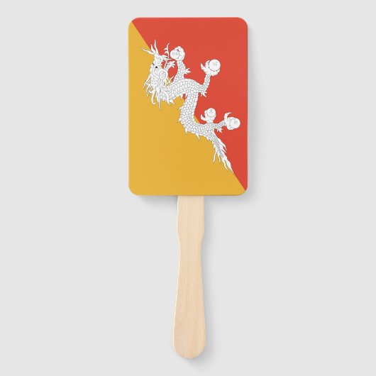 Reeks handventilatoren met vlag van Bhutan Handwaaier (Voorkant)