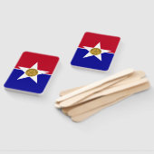 Reeks handventilatoren met vlag van Dallas Handwaaier (Niet-gemonteerd)