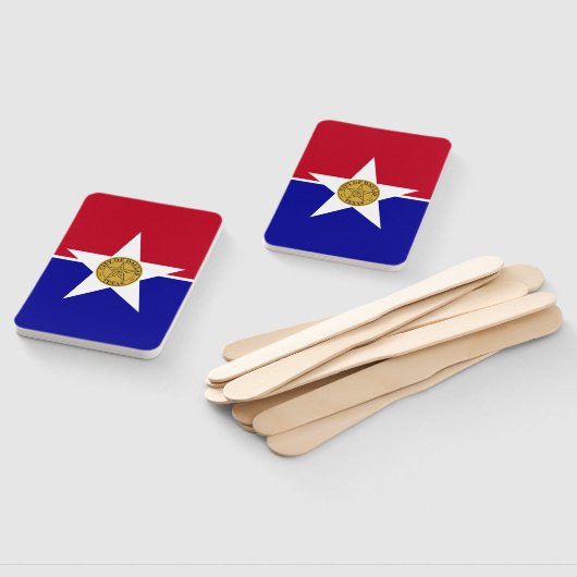 Reeks handventilatoren met vlag van Dallas Handwaaier (Niet-gemonteerd)