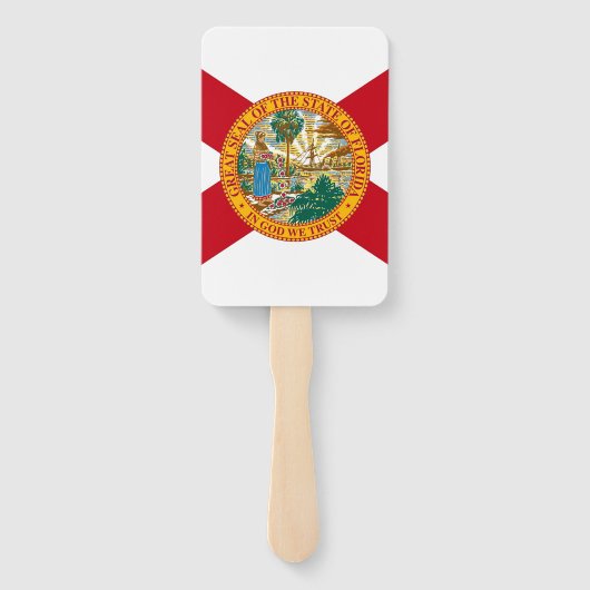 Reeks handventilatoren met vlag van Florida, VS Handwaaier (Achterkant)
