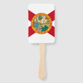 Reeks handventilatoren met vlag van Florida, VS Handwaaier (Voorkant)