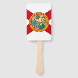 Reeks handventilatoren met vlag van Florida, VS Handwaaier