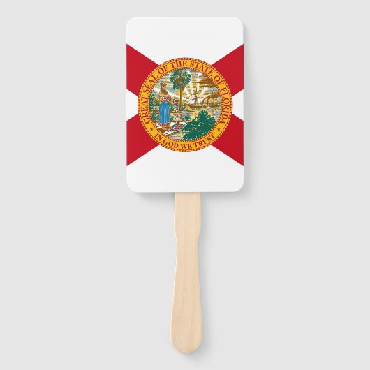 Reeks handventilatoren met vlag van Florida, VS Handwaaier (Voorkant)