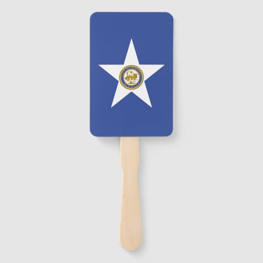 Reeks handventilatoren met vlag van Houston Handwaaier (Achterkant)