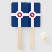 Reeks handventilatoren met vlag van Indianapolis Handwaaier (Voorkant en achterkant)