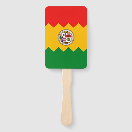 Reeks handventilatoren met vlag van Los Angeles, V Handwaaier (Voorkant)