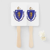 Reeks handventilatoren met vlag van Massachusetts, Handwaaier (Voorkant en achterkant)