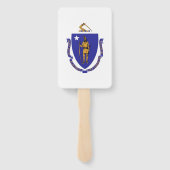 Reeks handventilatoren met vlag van Massachusetts, Handwaaier (Achterkant)