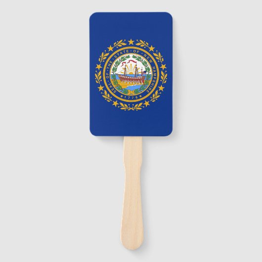 Reeks handventilatoren met vlag van New Hampshire, Handwaaier (Voorkant)
