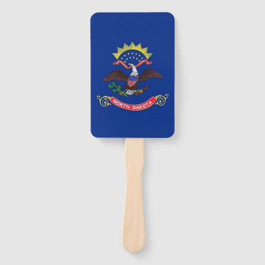 Reeks handventilatoren met vlag van North Dakota Handwaaier (Voorkant)