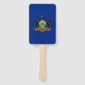 Reeks handventilatoren met vlag van Pennsylvania,  Handwaaier (Achterkant)