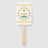Reeks handventilatoren met vlag van Rhode Island,  Handwaaier (Achterkant)