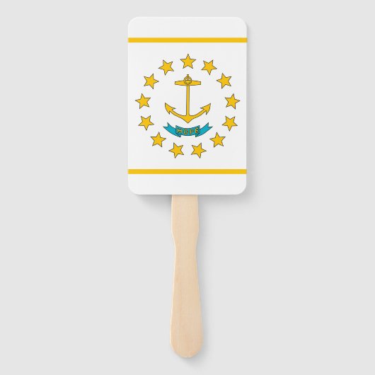 Reeks handventilatoren met vlag van Rhode Island,  Handwaaier (Achterkant)