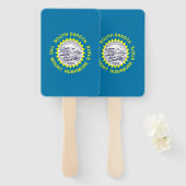 Reeks handventilatoren met vlag van South Dakota,  Handwaaier (Voorkant en achterkant)