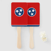 Reeks handventilatoren met vlag van Tennessee, Ver Handwaaier (Voorkant en achterkant)
