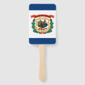 Reeks handventilatoren met vlag van West Virginia, Handwaaier (Achterkant)