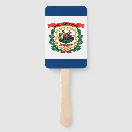 Reeks handventilatoren met vlag van West Virginia, Handwaaier (Achterkant)