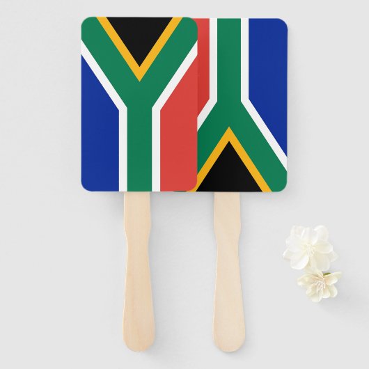 Reeks handventilatoren met vlag van Zuid-Afrika Handwaaier (Voorkant en achterkant)