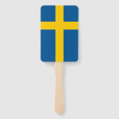 Reeks handventilatoren met vlag van Zweden Handwaaier (Achterkant)