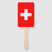 Reeks handventilatoren met vlag van Zwitserland Handwaaier (Achterkant)