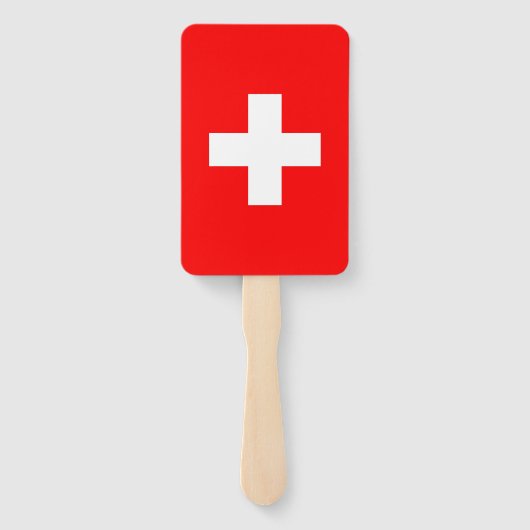 Reeks handventilatoren met vlag van Zwitserland Handwaaier (Achterkant)