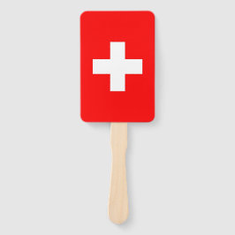 Reeks handventilatoren met vlag van Zwitserland Handwaaier