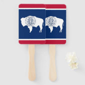 Reeks handventilatoren met vlag Wyoming, Verenigde Handwaaier (Voorkant en achterkant)