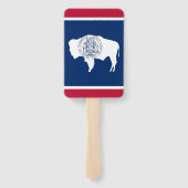 Reeks handventilatoren met vlag Wyoming, Verenigde Handwaaier (Achterkant)