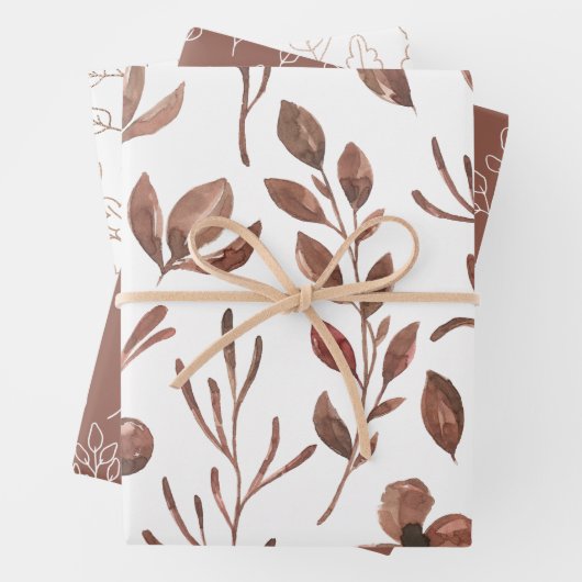 Reeks herfst ompakken papier van 3 vellen (In situ)