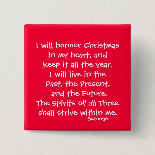 Reeks Honor-The Scrooge Vierkante Button 5,1 Cm (Voorkant)