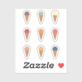 Reeks Ice Cream Cone-Stickers Sticker (Vel)