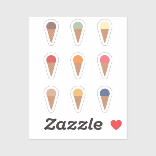 Reeks Ice Cream Cone-Stickers Sticker (Vel)