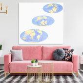 reeks illustraties van de aarde canvas afdruk (Insitu (Woonkamer))