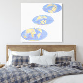 reeks illustraties van de aarde canvas afdruk (Insitu (Slaapkamer))