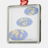 reeks illustraties van de aarde metalen ornament (Links)