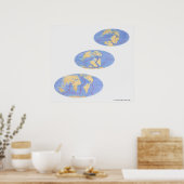 reeks illustraties van de aarde poster (Keuken)
