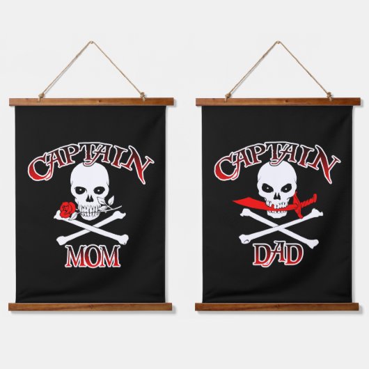 Reeks Kapitein Mam en Kapitein Pap Hangend Wandkleed (Dubbel)