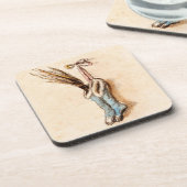 Reeks kerstcadeautjes met gevintpagina's van kurk- bier onderzetter (Linkerzijde)