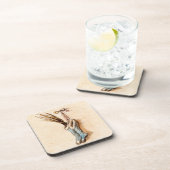 Reeks kerstcadeautjes met gevintpagina's van kurk- bier onderzetter (Rechterzijde)