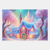 Reeks kerstpapier van 3 inpakpapier vel (Voorkant 2)